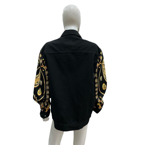 Dapper Dan VTG Authentic 90s Upcycled Print Denim Jacket SZ L - Picture 8 of 8